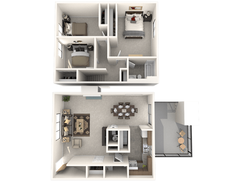 Floor plan for 3 beds, 1.5 baths, 1176 sqft